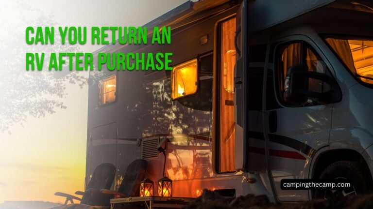 Can You Return an RV After Purchase